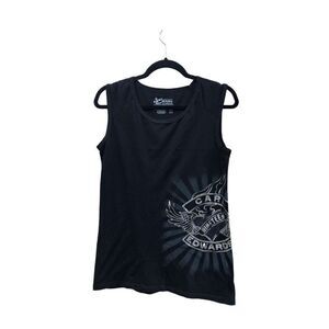 Carl Edwards Chase Authentic Silver Print Black Tank Size Medium (M)